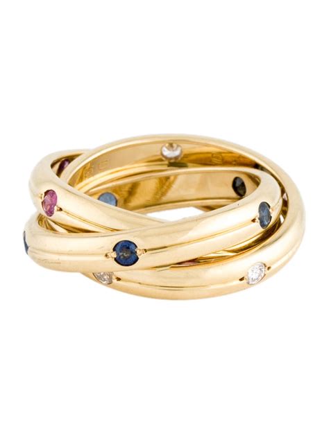 cartier vintage constellation trinity ring